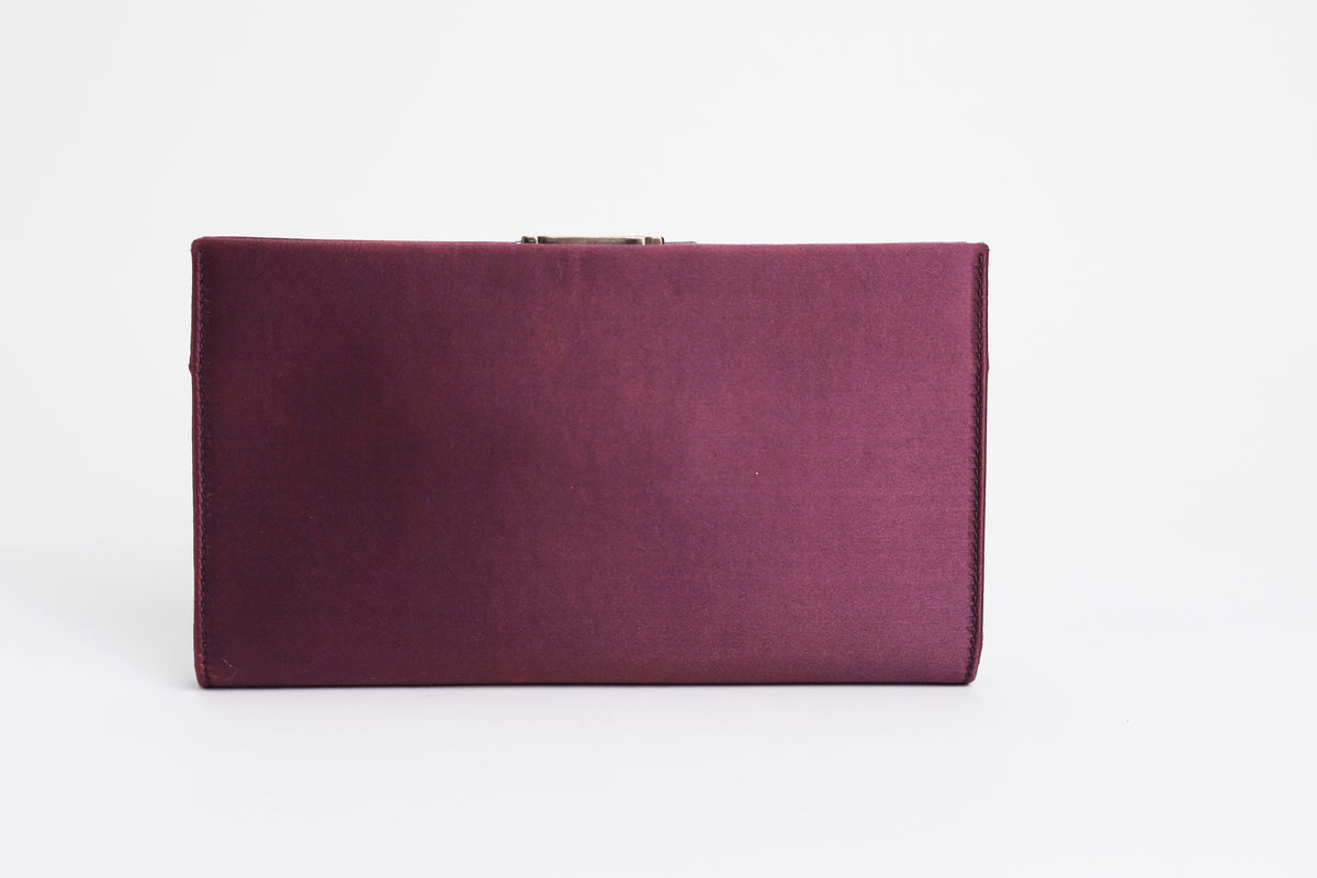 Salvatore Ferragamo Purple Chain Wallet (Back)