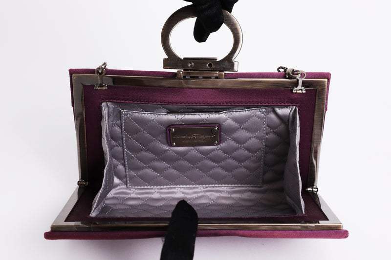 Salvatore Ferragamo Purple Chain Wallet (Interior)