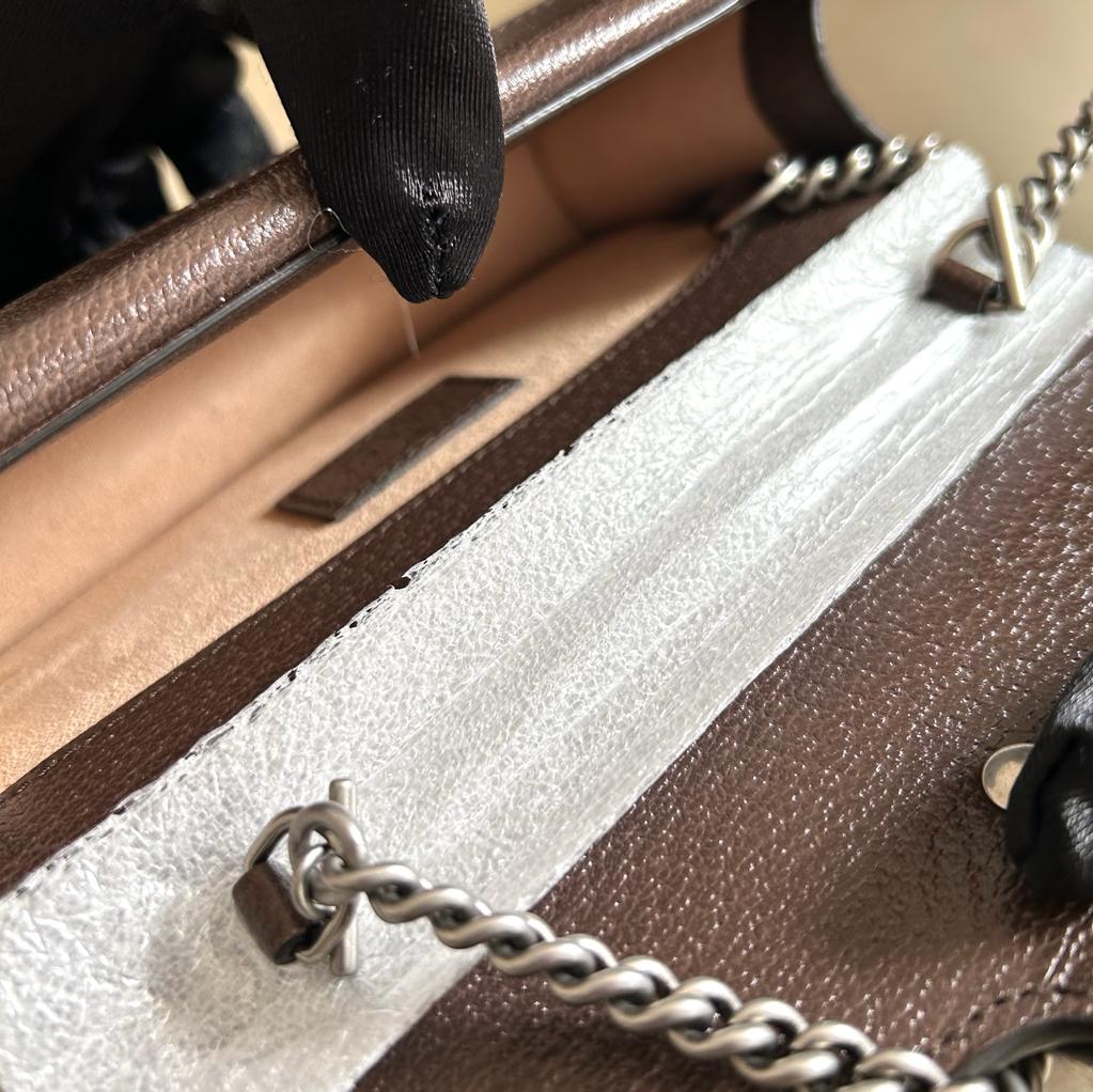 Gucci silver chain bag on sale