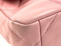 Pre-Loved Pink Maxi Quilted Leather Flap Bag. (corner wear)