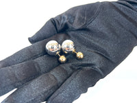 Pre-Loved Gold and Silver Tone Double Headed Stud Earrings.  (in hand)