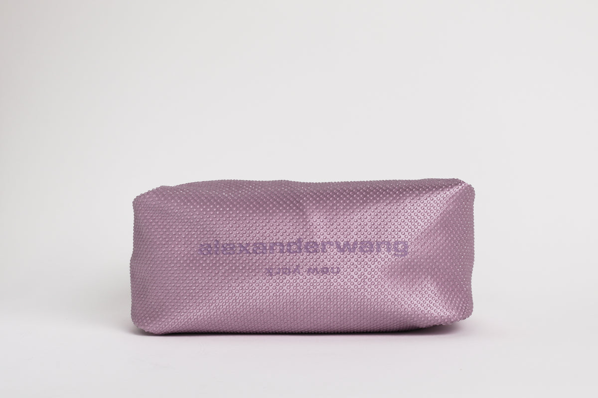 Alexander Wang Crystal-Embellished Scrunchie Bag in Lavender (Bottom)