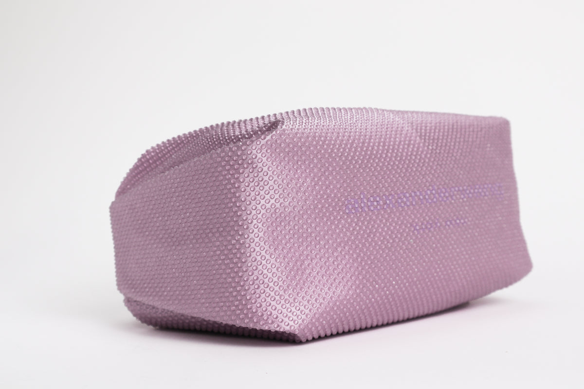 Alexander Wang Crystal-Embellished Scrunchie Bag in Lavender (Corner)