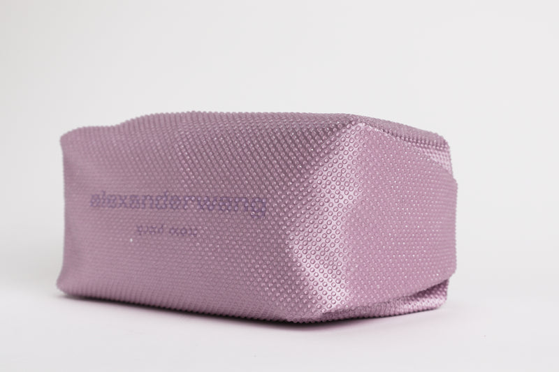 Alexander Wang Crystal-Embellished Scrunchie Bag in Lavender (Corner)