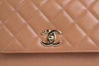Pre-Loved Chanel Small Business Affinity Flap Bag Cappuccino (Logo)