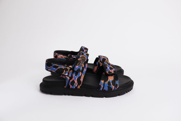 Christian Dior Multicolor Mizza Print DiorAct Sandals Size 39.5