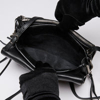 Balenciaga Calfskin Leather "Papier" Triple Zip Around Crossbody Bag