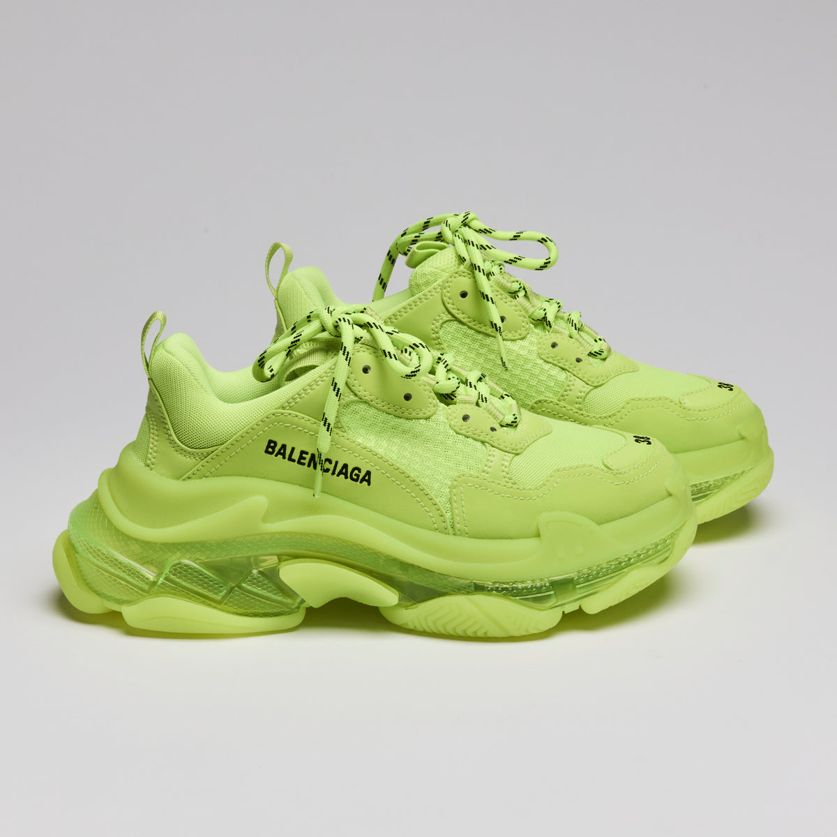 Balenciaga Neon Platform Low-Top Sneakers Size 38