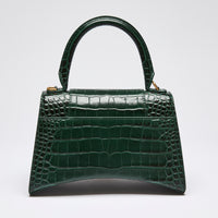 Balenciaga  Green Croc Embossed Hourglass Bag Small (back)