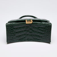 Balenciaga  Green Croc Embossed Hourglass Bag Small (Bottom)