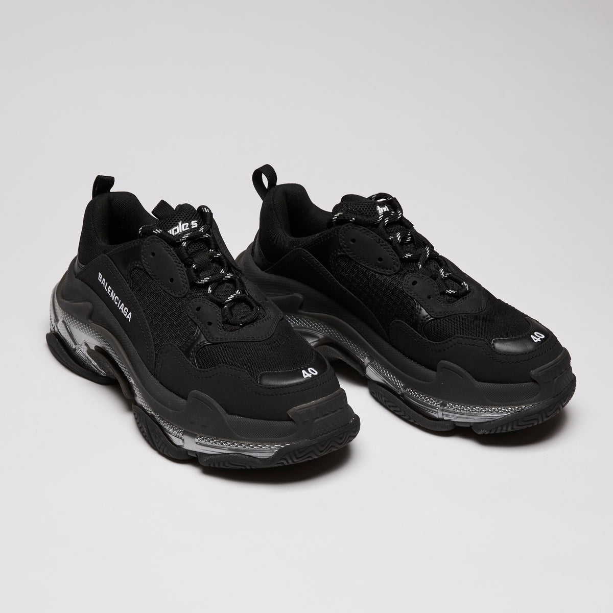 Balenciaga Black Triple S Trainer's Size 40