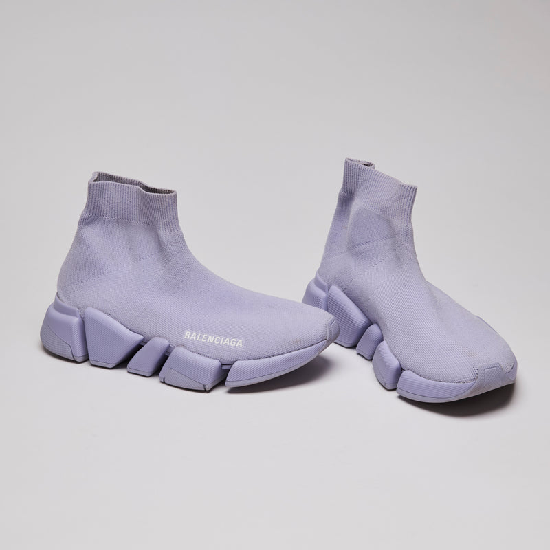 Balenciaga Purple Speed Sneaker Shoes Size 36 (front)