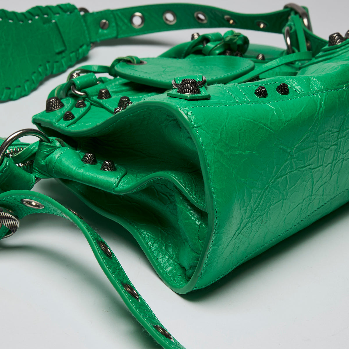 Balenciaga Agneau Arena Neo Cagole City Handbag Vivid Green