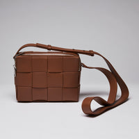 Bottega Veneta Cassette Crossbody Bag in Cognac colour