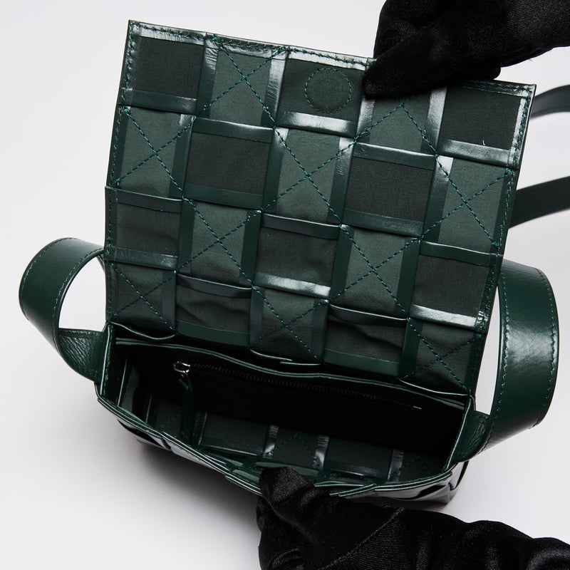 Bottega Veneta Intrecciato-Woven Calfskin Leather Cassette Bag