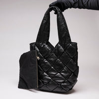 Bottega Veneta Woven Padded Paper Cassette Tote (back)