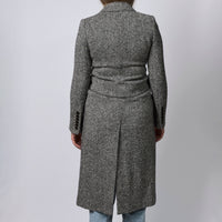 Burberry Herringbone Double-Breasted Wool Coat Size 36