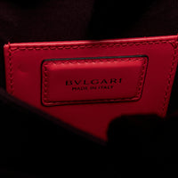 Bvlgari Calfskin Serpenti Forever Top Handle Red Purse (Label)