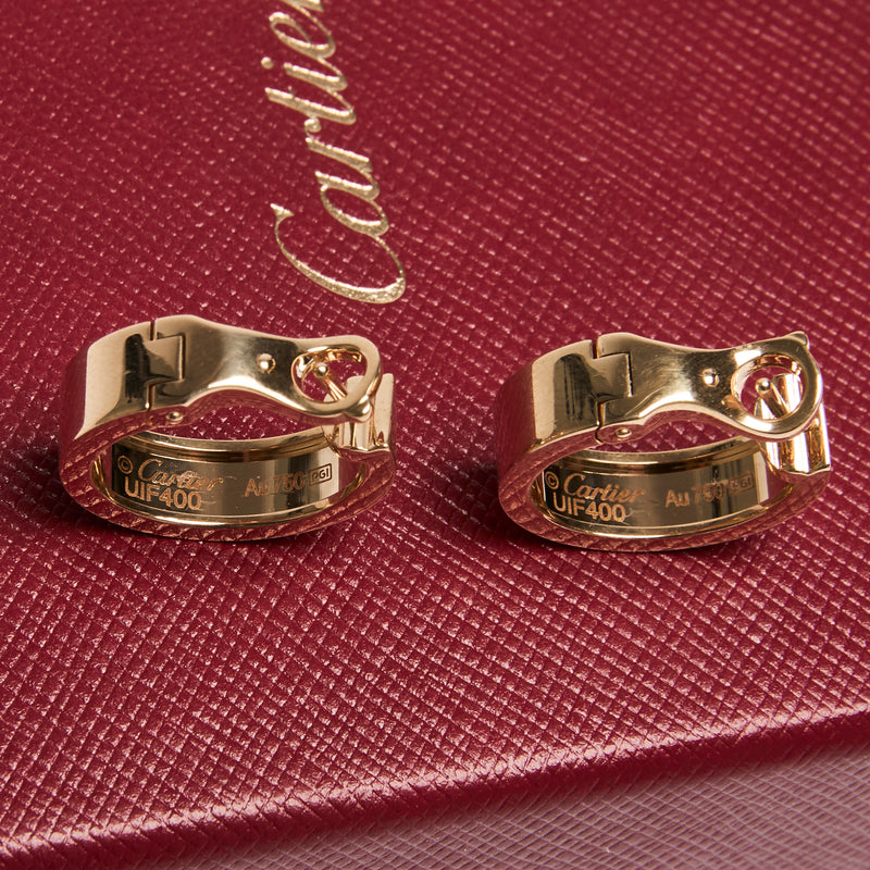 Cartier 18K Yellow Gold Love Earrings