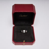 Cartier Thin White Gold Love Ring with 8 Diamonds