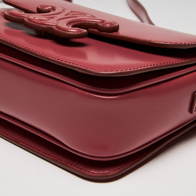 Celine Cuir Triomphe Classique bag in Red Calfskin Leather