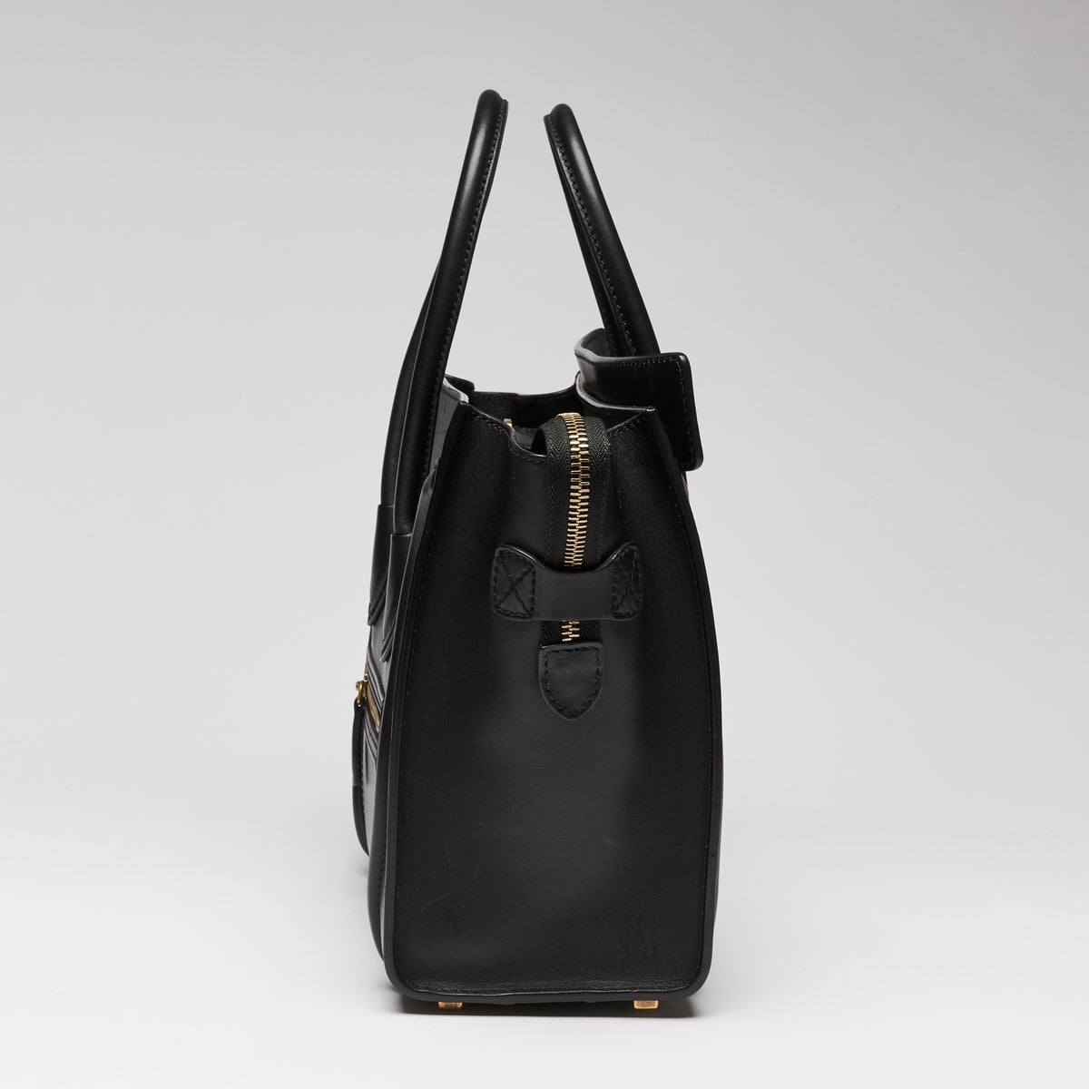 Celine Black Luggage Tote Bag, Micro Size