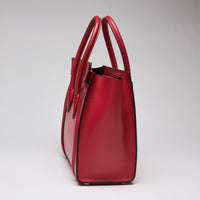 Celine Red Luggage Tote Bag, Micro Size