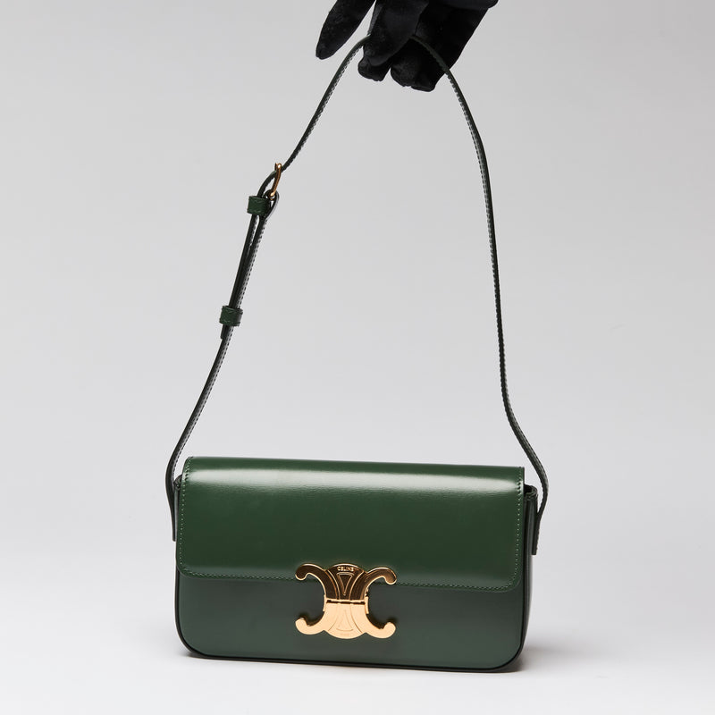 Celine "Triomphe" Flap Shoulder Bag