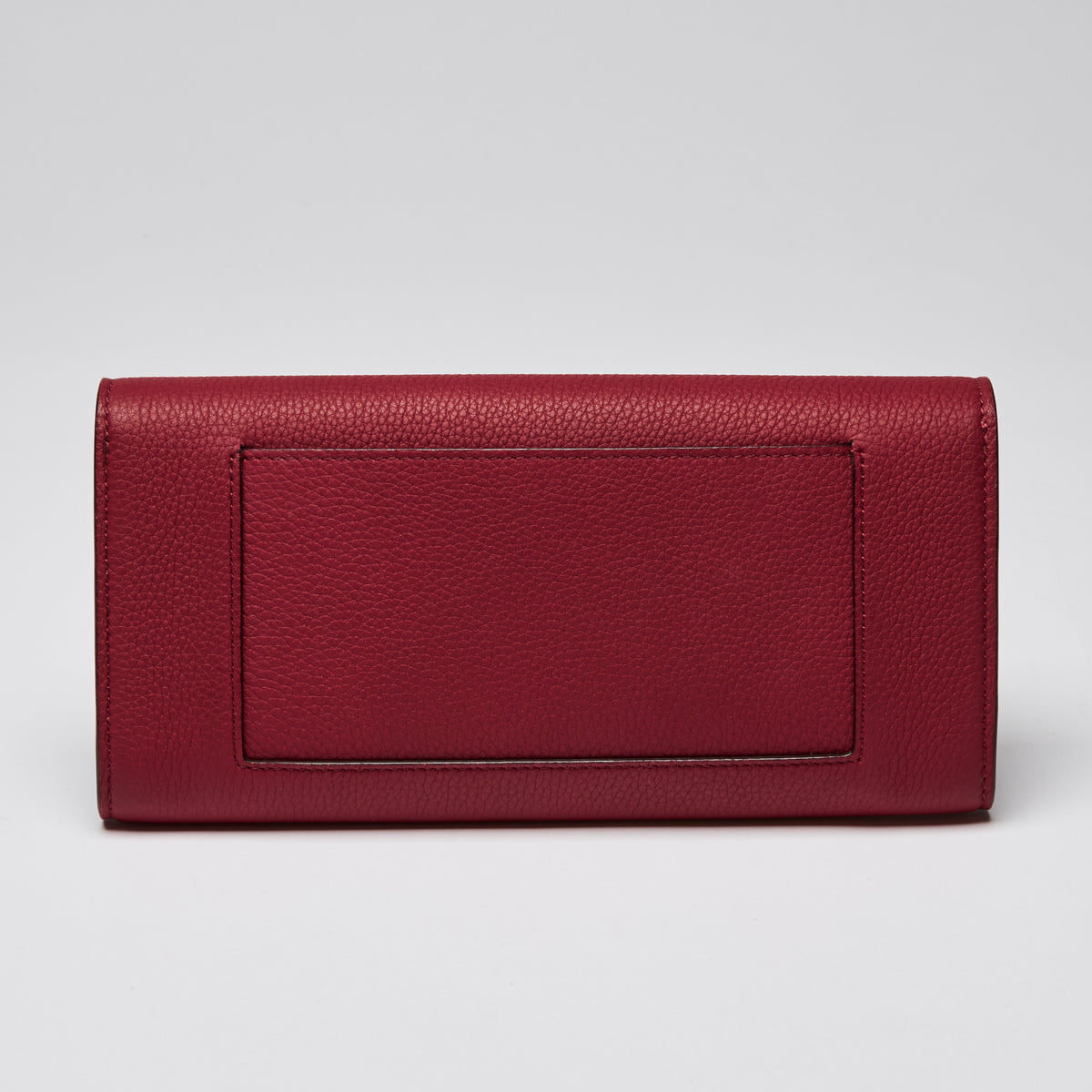 Celine Red Pebbled Leather Full Size Wallet