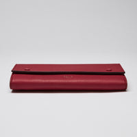 Celine Red Pebbled Leather Full Size Wallet