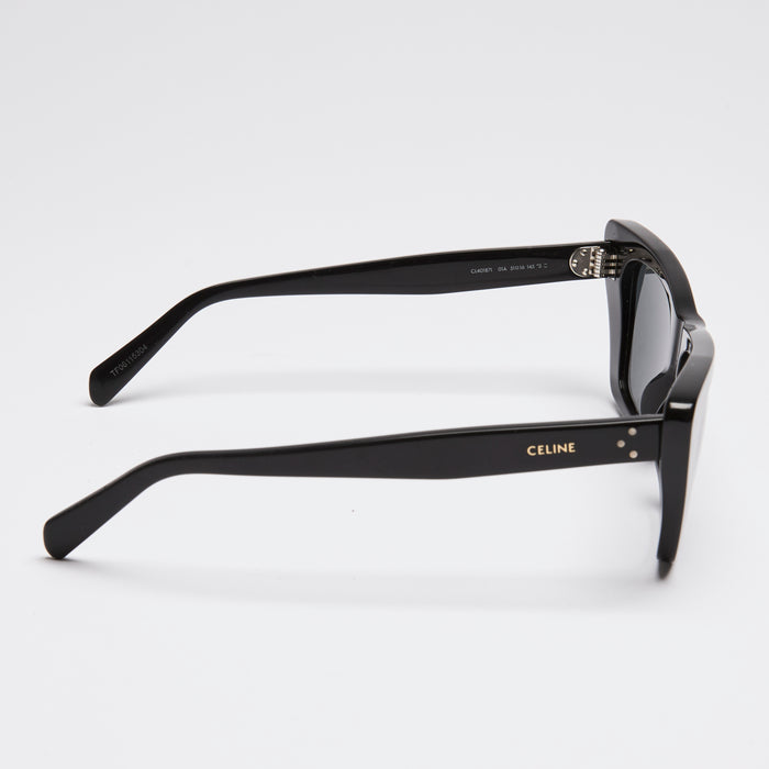 Celine Black Angular Cat-Eye Sunglasses