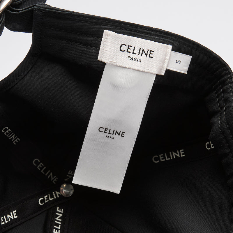 Celine Black Cap with Logo Size S