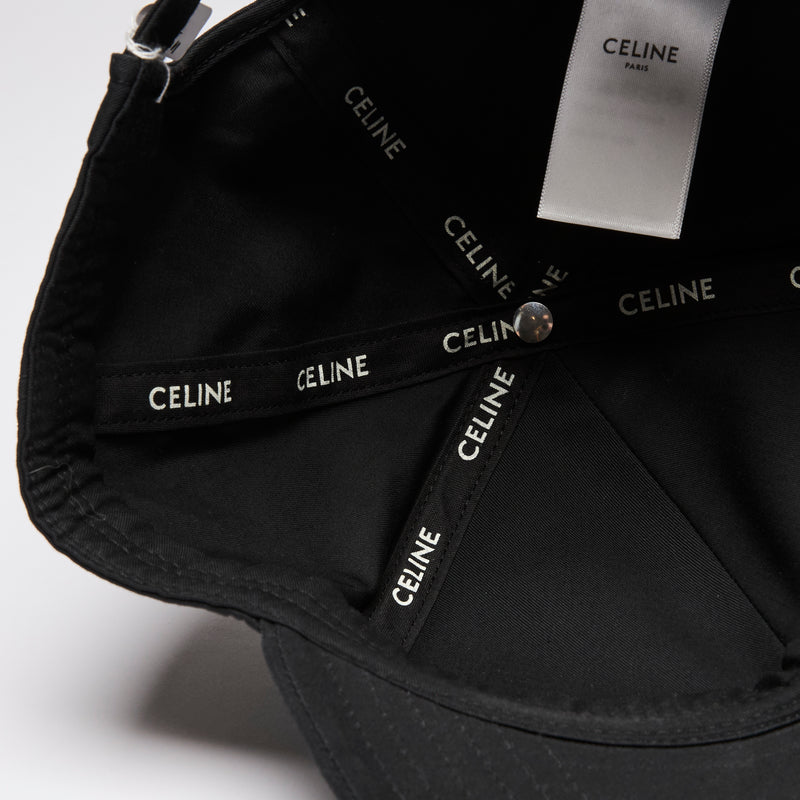 Celine Black Cap with Logo Size S