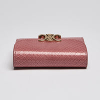 Celine Pink Python Compact Wallet