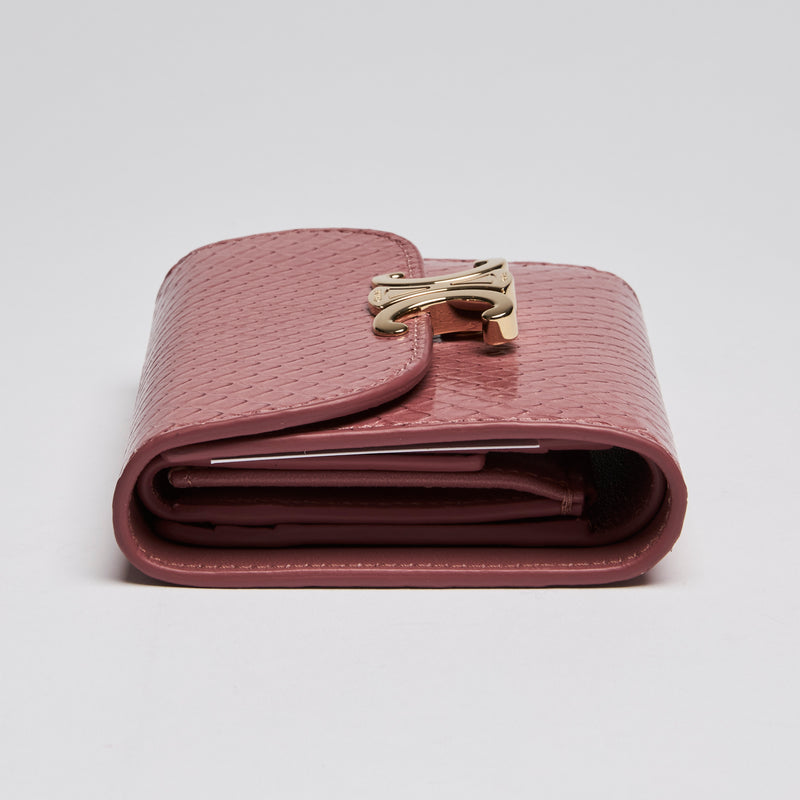 Celine Pink Python Compact Wallet