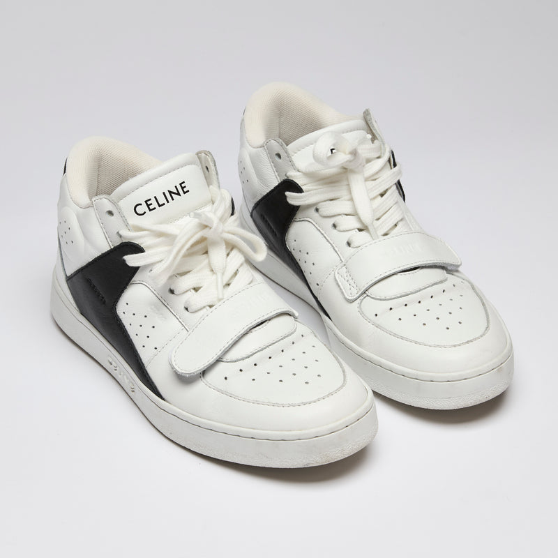 Celine White/Black Mid Sneakers Size 36