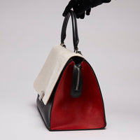 Celine Pony Hair Smooth Calfskin Tri-Color Trapeze White Red Black (Side)