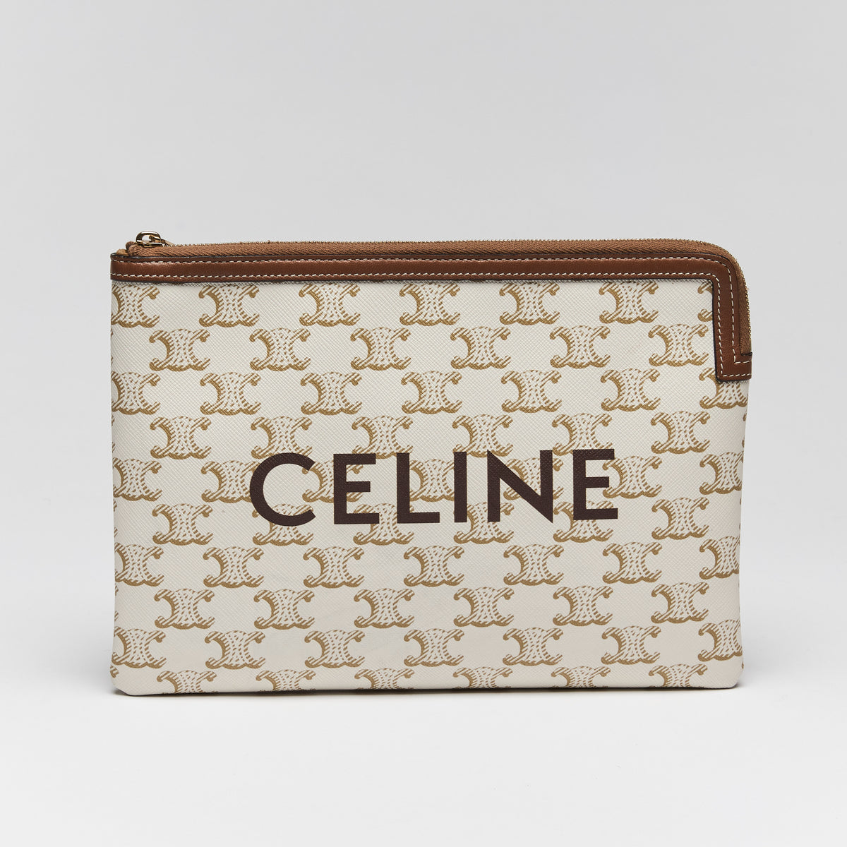 Celine Triomphe Canvas Lambskin Small Size Pouch