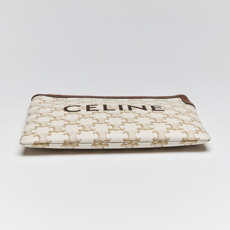 Celine Triomphe Canvas Lambskin Small Size Pouch