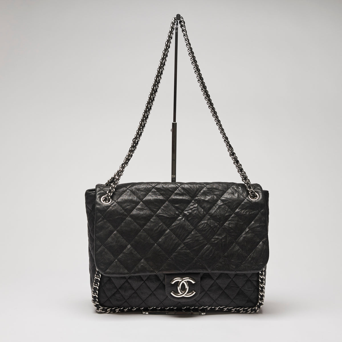 Chanel Chain Around Large Tote with Silver Hardware