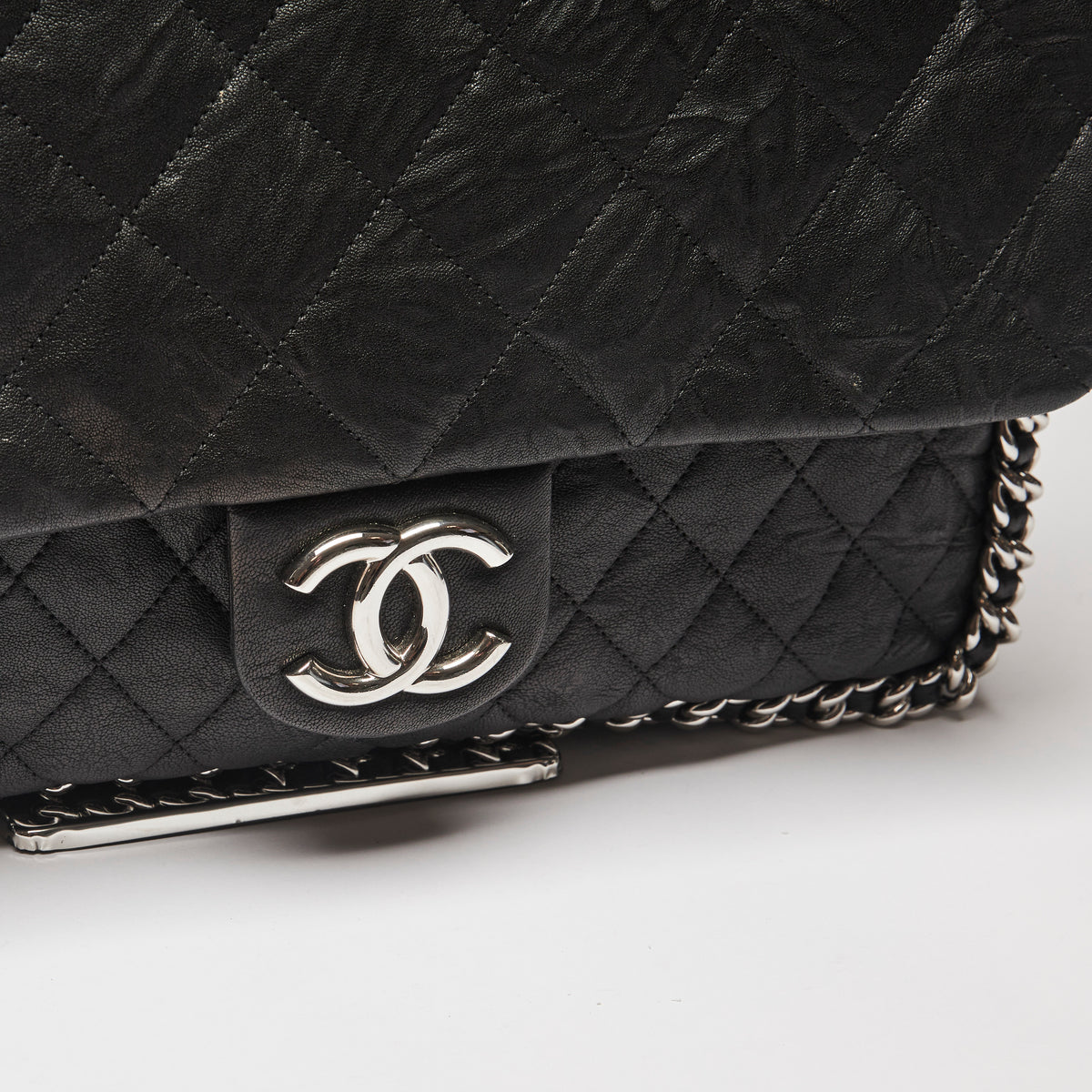 Chanel Chain Around Large Tote with Silver Hardware