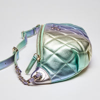 Excellent Pre-Loved Chanel Metalic Multi-Colour Waist Bag (Corner)