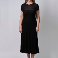 Pre-Loved Chanel™ Black Wool Long Dress Size 42