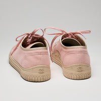 Pre-Loved Chanel™ Pink Canvas Lace Up Sneakers, Size 41