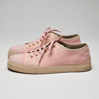 Pre-Loved Chanel™ Pink Canvas Lace Up Sneakers, Size 41