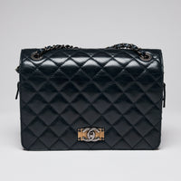 Pre-Loved Chanel ™ Navy Quilted Flap Bag