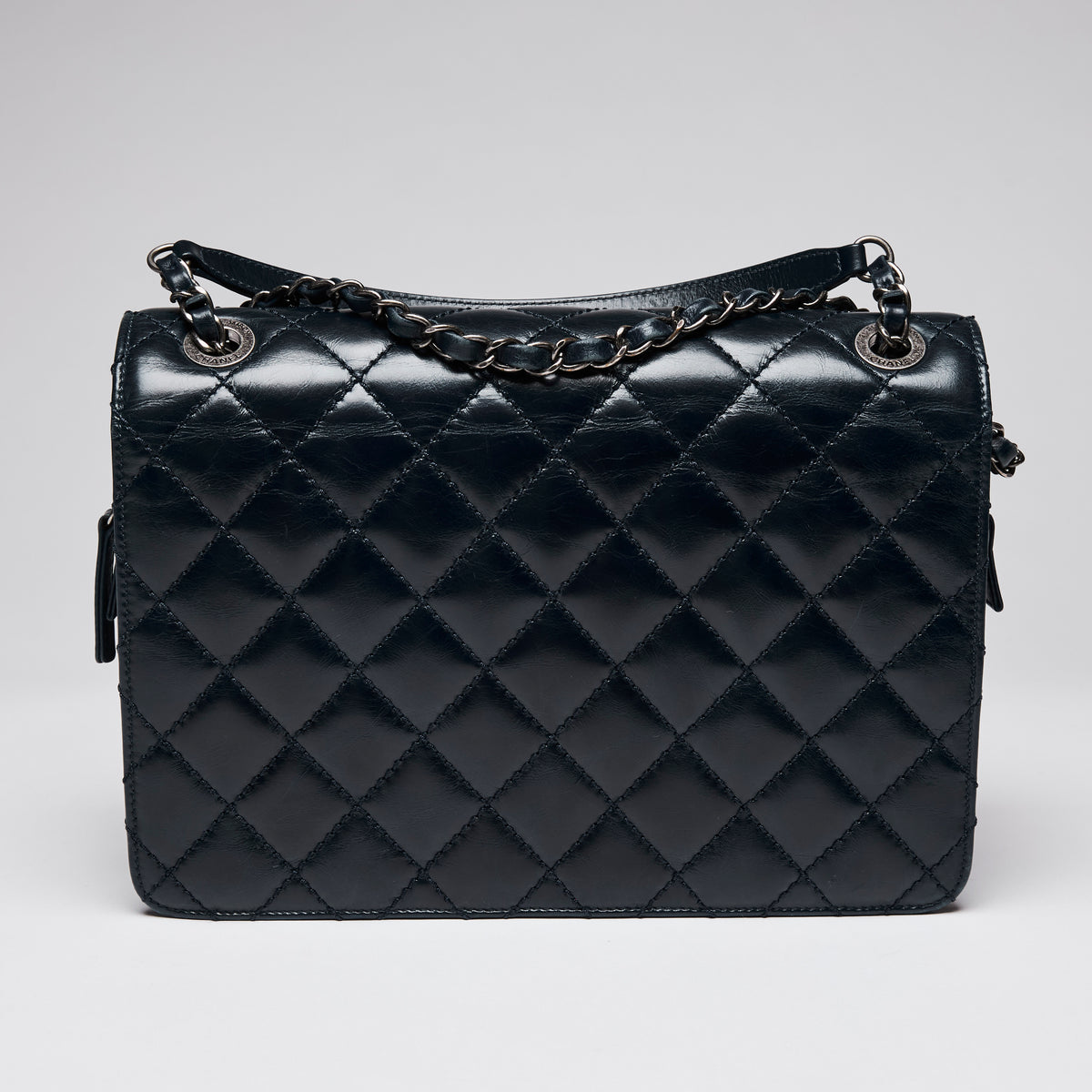 Pre-Loved Chanel ™ Navy Quilted Flap Bag