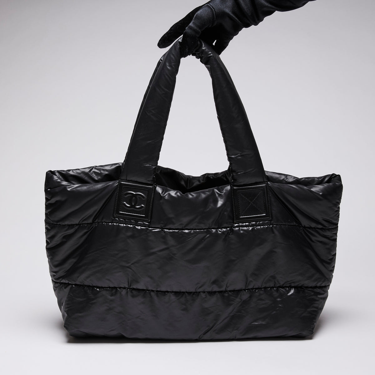 Pre-Loved Chanel™Black Nylon "Coco Cocoon" Tote