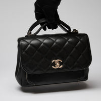 Pre-Loved Chanel ™ Black Caviar Leather Business Affinity Bag Small Size