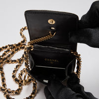 Pre-Loved Chanel ™ Black Crossbody Phone Sleeve with Gold Hardware